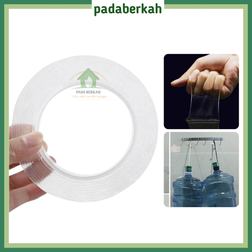 

READY STOK Double Tape Bening Kuat / Double Tape Nano / Double Magic Tape Super Kuat Dapat Dicuci / Selotip Isolasi Dua Sisi Bening / Isolasi Bening Super Kuat BISA GOSEND