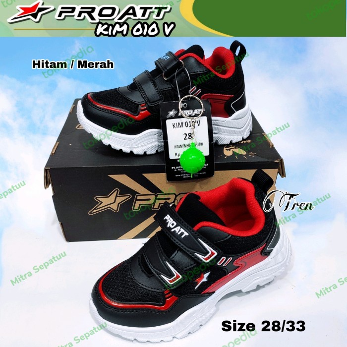 PRO ATT KiM 010 Velcro Perekat Tempel Sepatu Sekolah Anak Laki Laki Pria Sneakers Sport Kekinian Asl