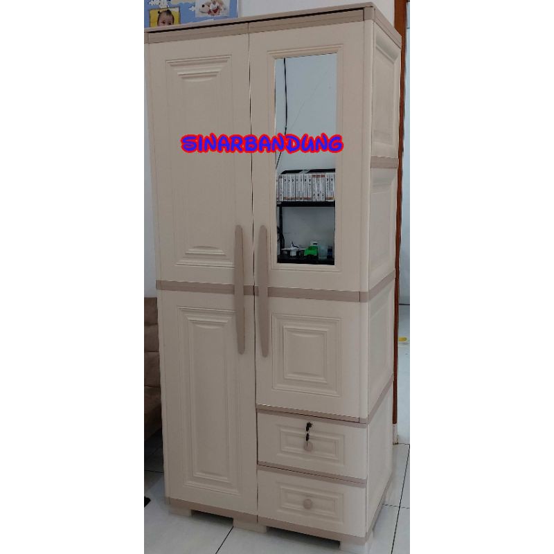 OLYMPLAST MODERN 2 PINTU / LEMARI PLASTIK OLYMPLAST