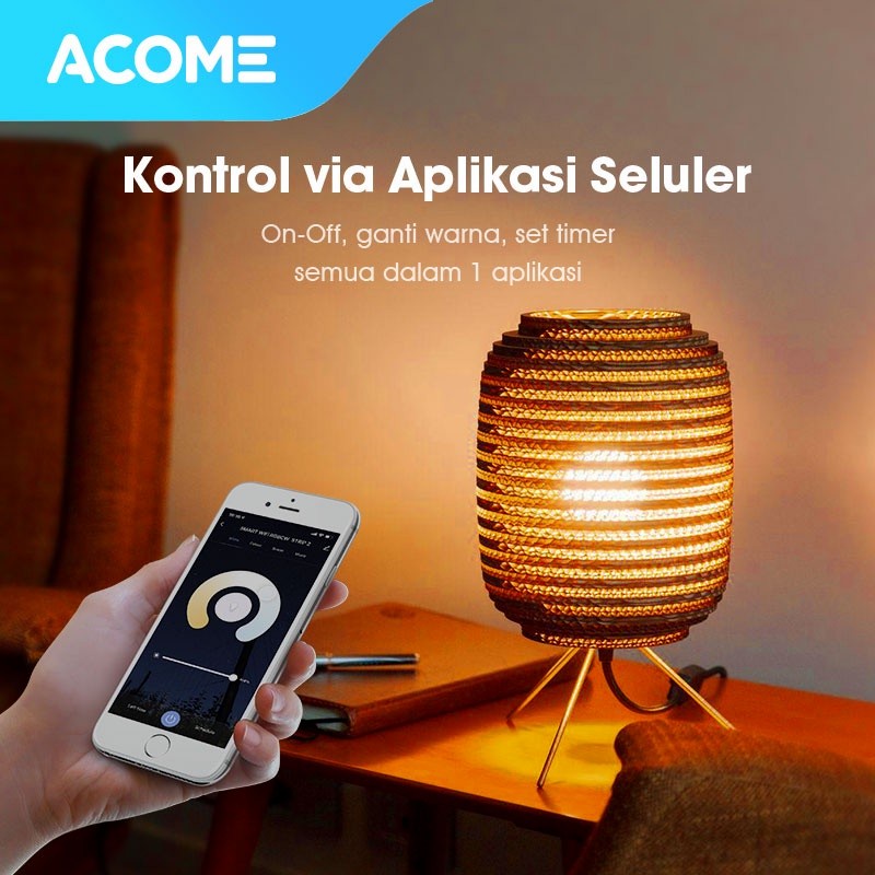 ACOME Lampu Bohlam Smart WiFi LED 9W RGB Light - AL01 LED 9W original