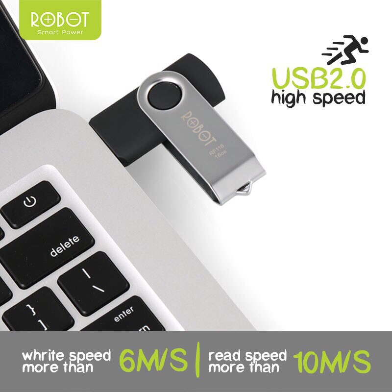 ROBOT RF108 8GB Flashdisk FlashDrive USB Drive Original - Garansi Resmi 1 Tahun