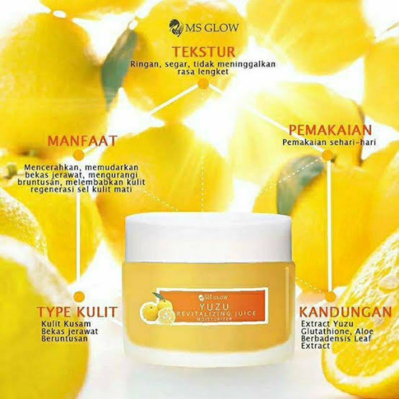 Ms Glow Moisturizer Juice Yuzu | Cactus | Watermelon | Pelembab Wajah Ms Glow