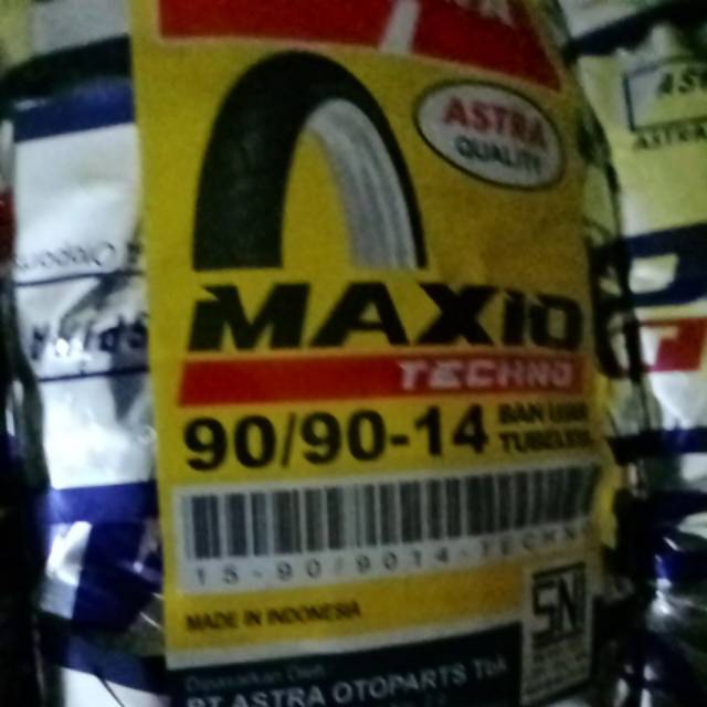 Ban tubeless maxio Rapido/Techno belakang 90/90-14 for beat/vario/110/125/scoopy/beat f1/Esp/Pop/