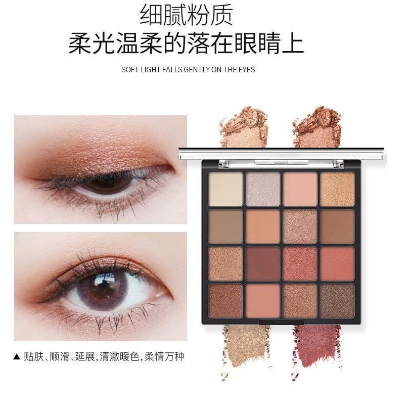 Lameila Glitter Matte Eyeshadow Palette Color Shimmer And Matte Eye Shadow petak 16 warna cjr 5015