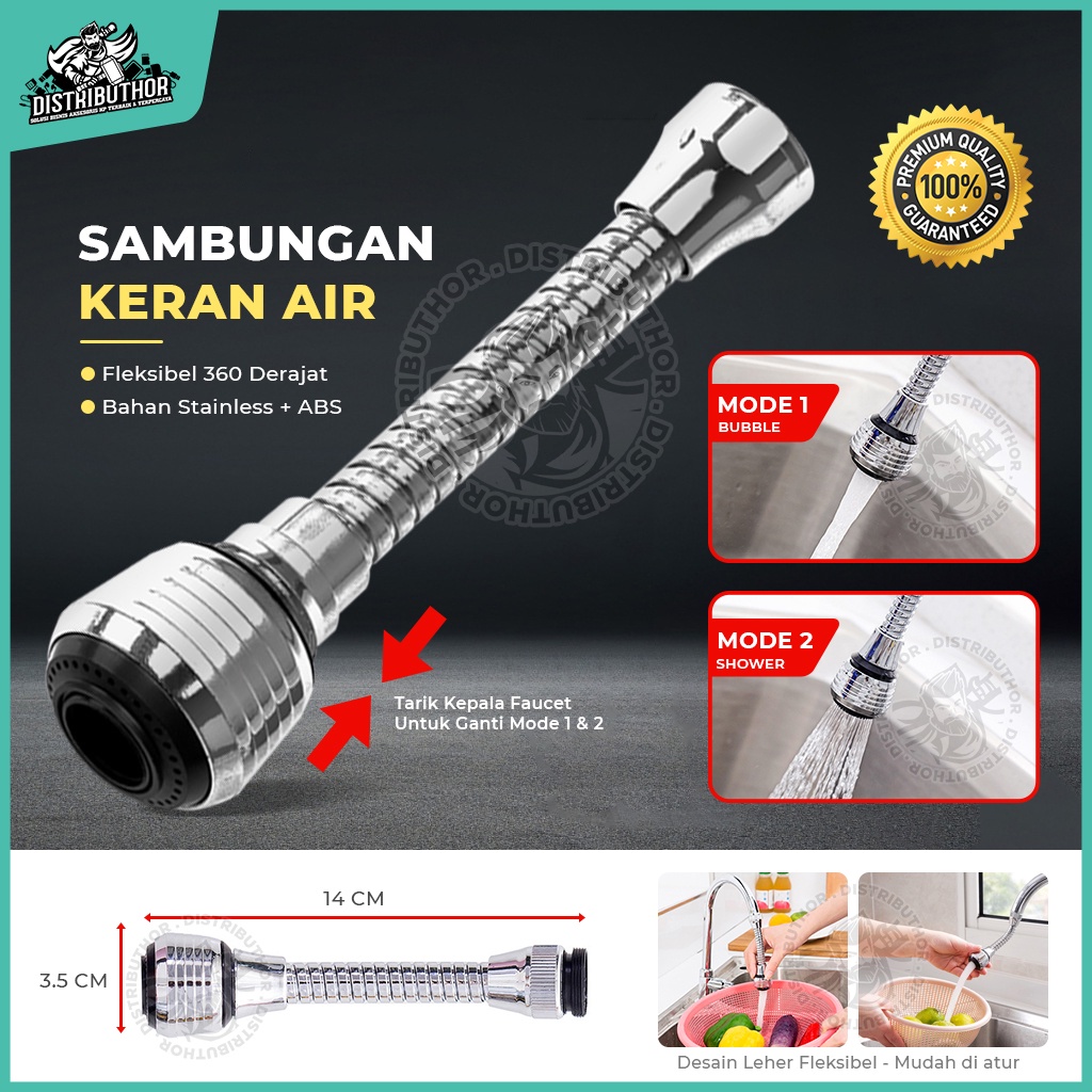 Sambungan Kran Air Fleksibel Putar Keran Air Shower Faucet Stainless Penyambung Ujung  Kepala Kran c