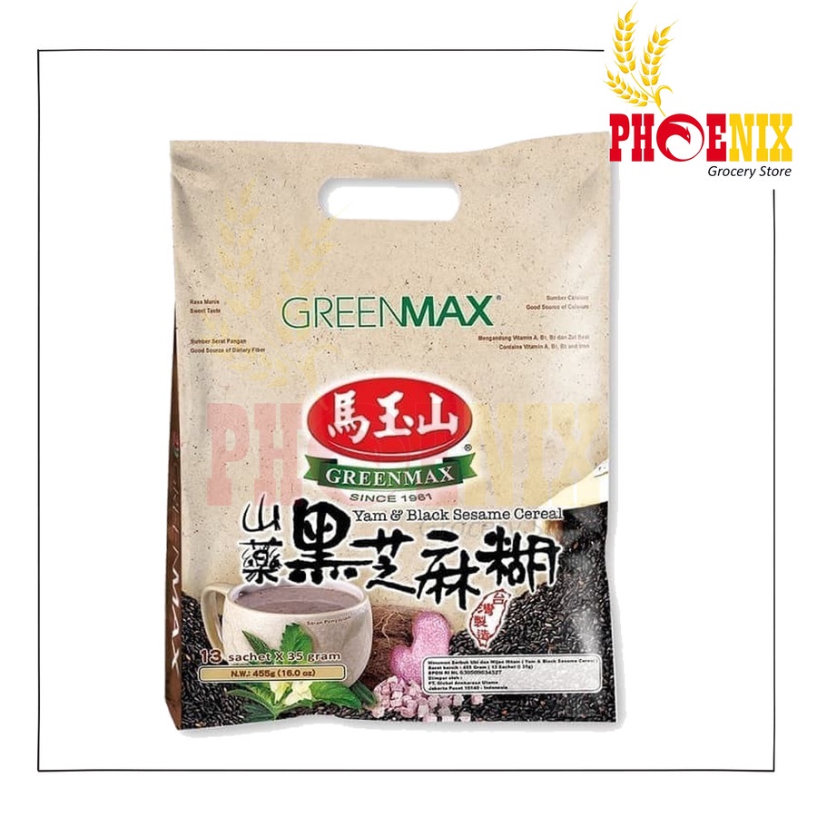 

Greenmax Yam and Black Sesame Cereal 13 Sachet @35 gr