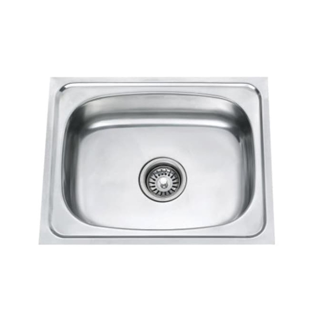 Oki Bak Cuci Piring Stainless Kitchen Sink BCP 1 Lubang 50X40X14 + Afur