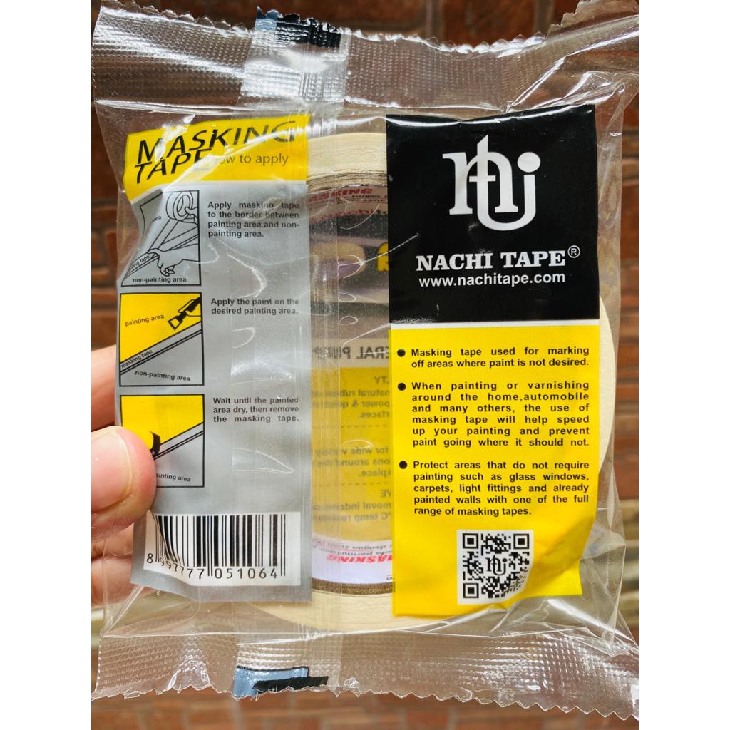 Isolasi Kertas 24mm NACHI TAPE 20 yard - Masking Tape 1in Solasi Cat