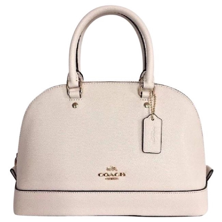 Coach Mini Sierra Satchel In Signature White Leather( 57555)