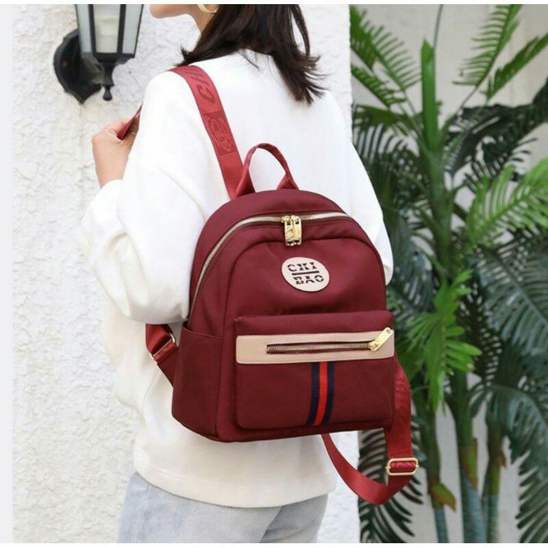 ORIGINAL Tas Ransel CHIBAO Wanita Import KOREA Tebal Anti Air Best Seller Terbaru