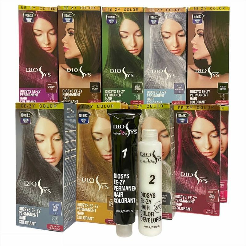 DIOSYS EE-ZY PERMANENT HAIR COLOR 100 mL &amp; 45 mL| Hair Color | Pewarna Semir Rambut Dyosis