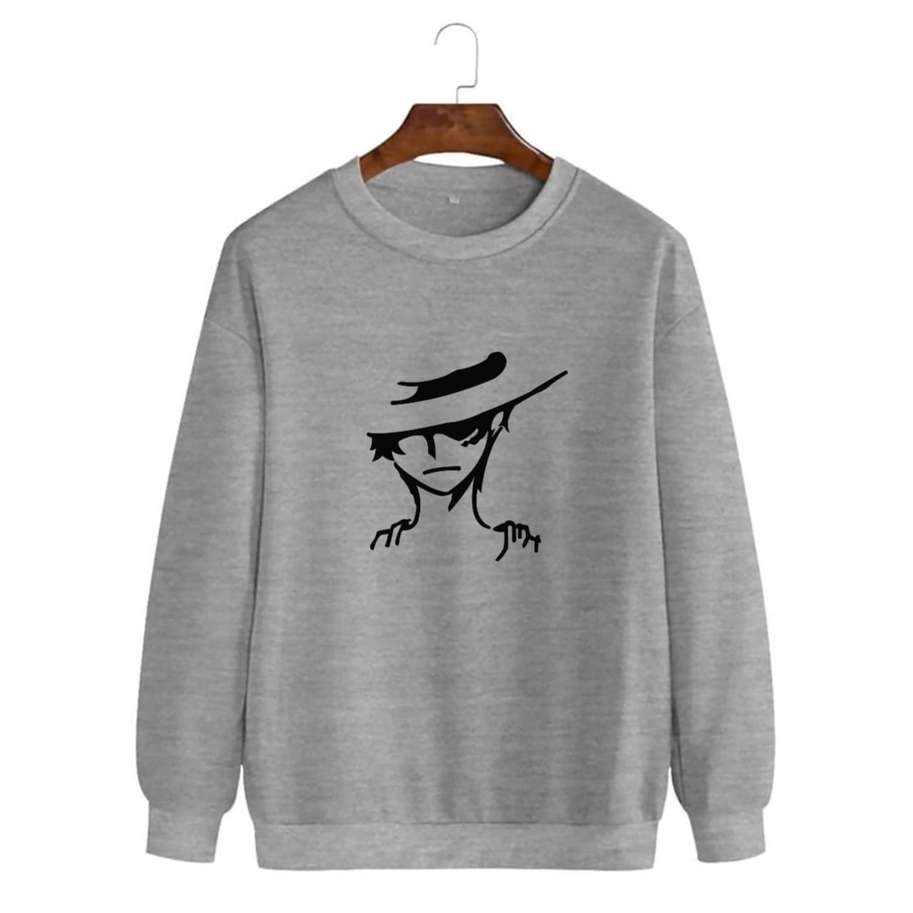 Jual NB BAJU SWEATER IUKPI BAJU ANIME LUFFY ONEPIECE BAJU LENGAN