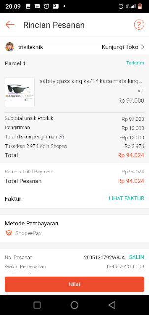 Safety Glass King  Ky714,kaca Mata Kings Ky 714