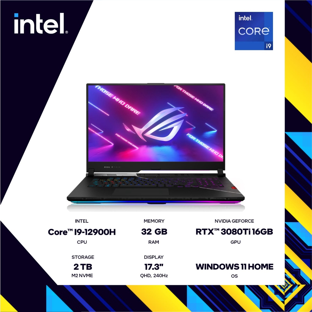 ASUS ROG STRIX SCAR 17 G733ZX I9-12900H RTX3080Ti 32G 2TB QHD240Hz W11