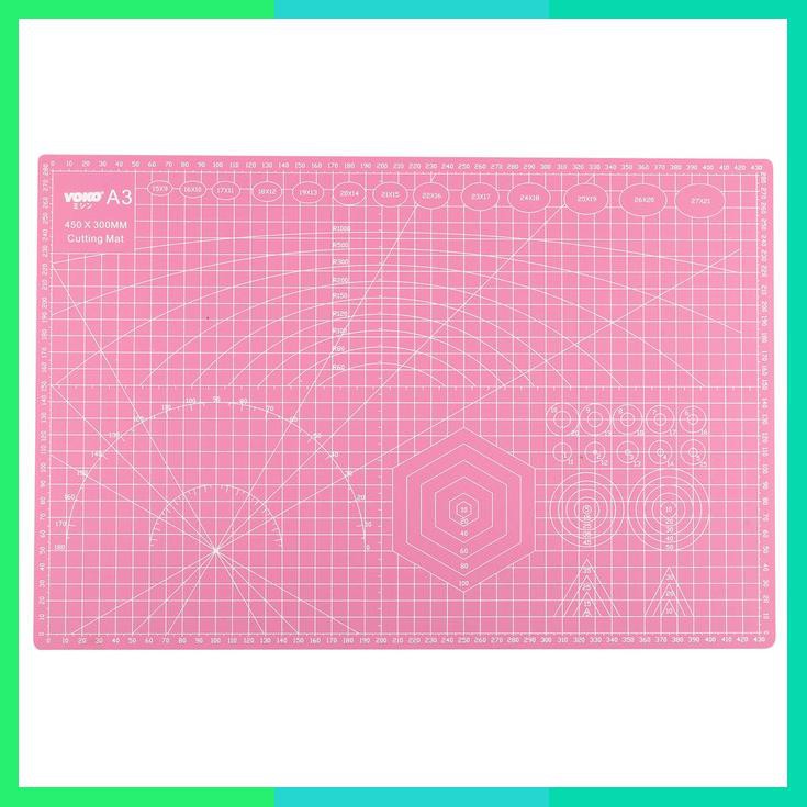 

Cutting Mat 9Sea Ukuran A3 45X30Cm/Double Side Dua Sisi Nine Sea Hijau Mint
