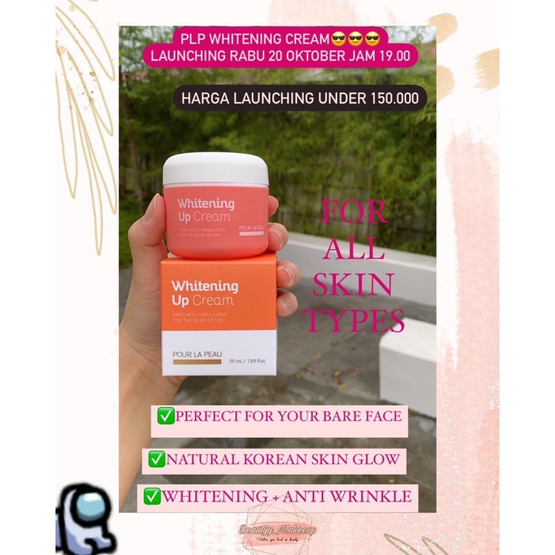 (BPOM) POUR LA PEAU Whitening Up Cream Size 50ML