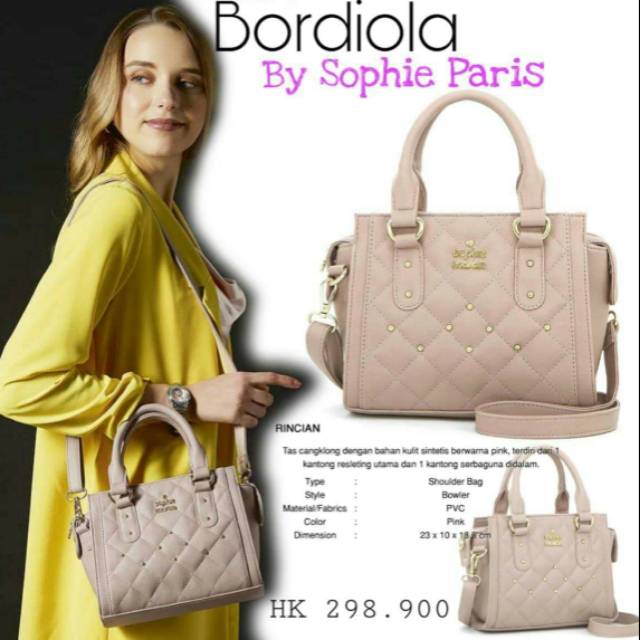 TAS BORDIOLA : SOFT PINK / GREY / NAVY SOPHIE MARTIN PARIS PROMO