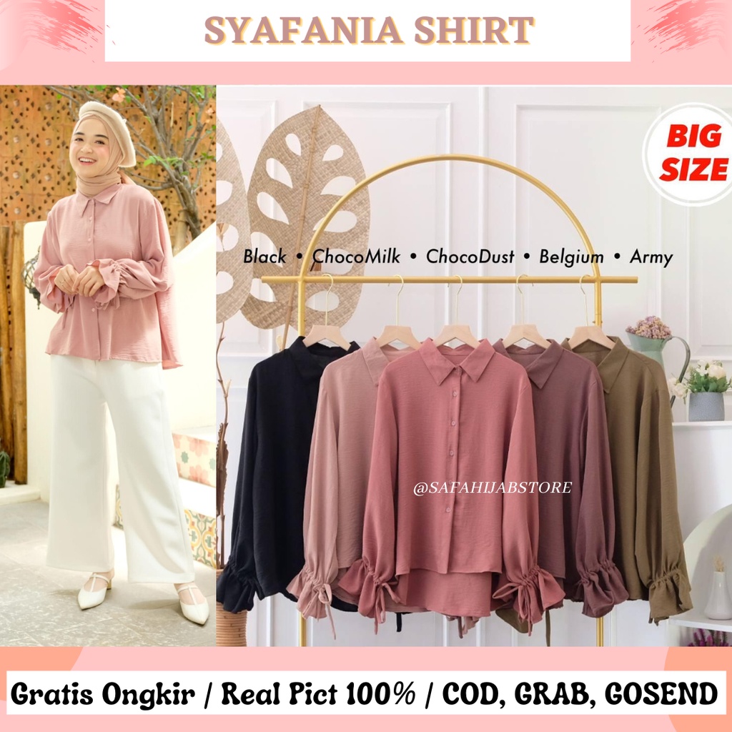 SYAFANIA SHIRT / ATASAN JUMBO / BLOUSE / KEMEJA / ATASAN KERJA