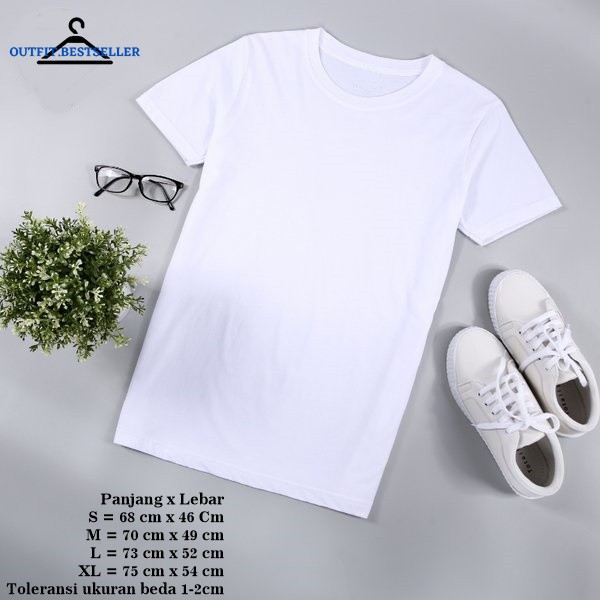 PROMO Kaos Polos Atasan Pria Wanita Oblong Pendek Soft TC Premium S M L XL