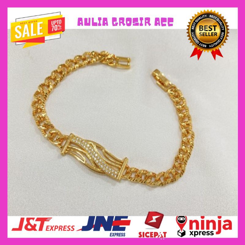 GELANG RANTAI GELANG EMAS GELANG WANITA GELANG PLAT GELANG LAPIS EMAS PERHIASAN WANITA AKSESORIS