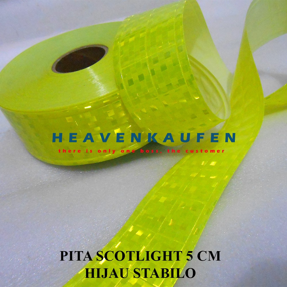 Scotlight/Skotlet 5 cm Hijau Stabilo Meteran Murah