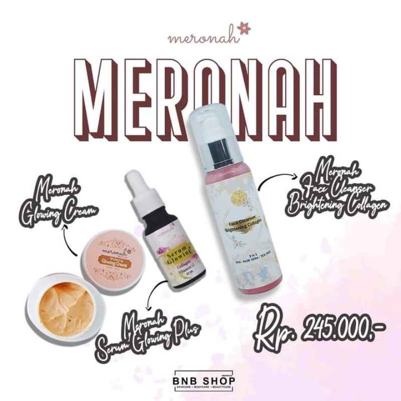 SEPAKET CREAM MERONAH GLOWING COLLAGEN