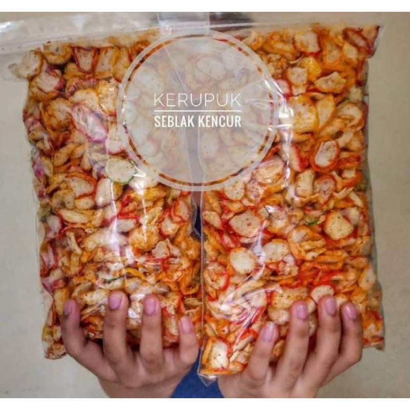 

KERUPUK SEBLAK KENCUR Xtra pedas 300 GR