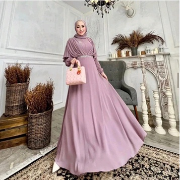 Gamis Kondangan Wanita Jumbo Ld 120 130 140 LUMINA DRESS S M L XL XXL XXXL 5L Gamis Remaja Ceruty Ba