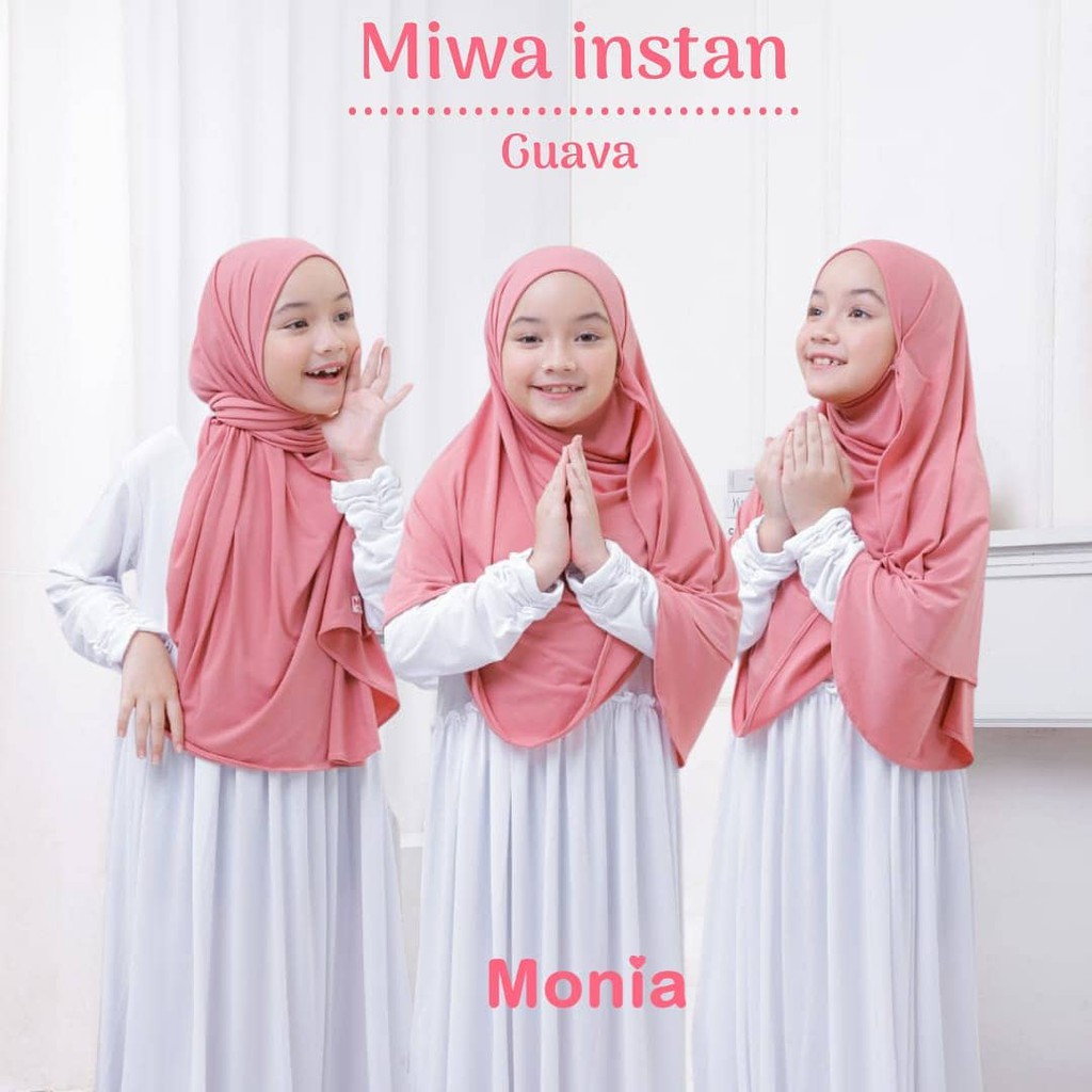 Monia Hijab Kids - Miwa Hijab Pashmina Instan Kerudung Bayi Jilbab Anak