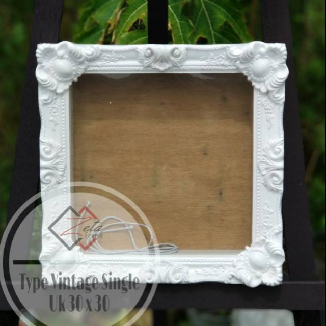 Pigura mahar vintage eropa uk. 30x30 single frame - pigura mahar ukir belgi uk. 30x30