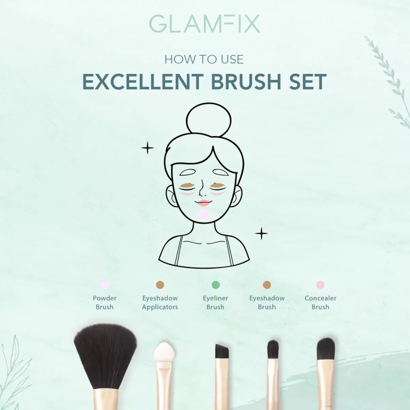 GLAMFIX EXCELLENT BRUSH SET 5PCS