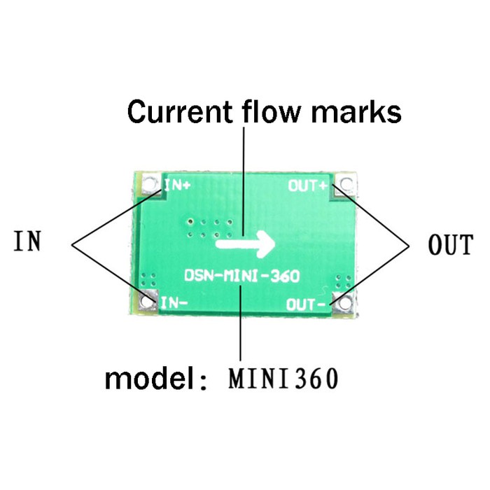 Mini 360 DC-DC Buck Converter Step Down Module Replacement LM2596