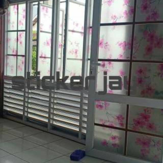 

sticker stiker kaca motif sakura pink stiker sanblas motif stiker murah kaca film murah