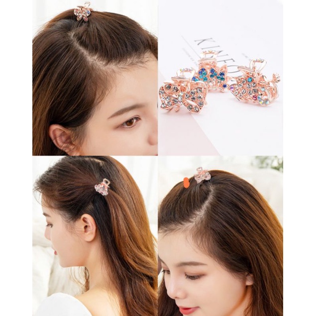 Jepit Rambut Permata Elegan 2.5cm Aksesoris Rambut Korea Salon Poni