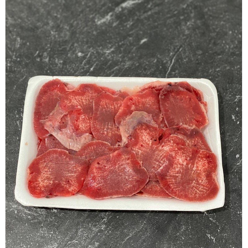 

Daging Lidah Sapi Slice AUS Impor / Ox Tongue Sliced / Gyutan 250gr
