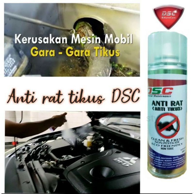 Pengusir tikus kap mobil / antirat dsc 2 botol ukuran 250 ml lebih hemat