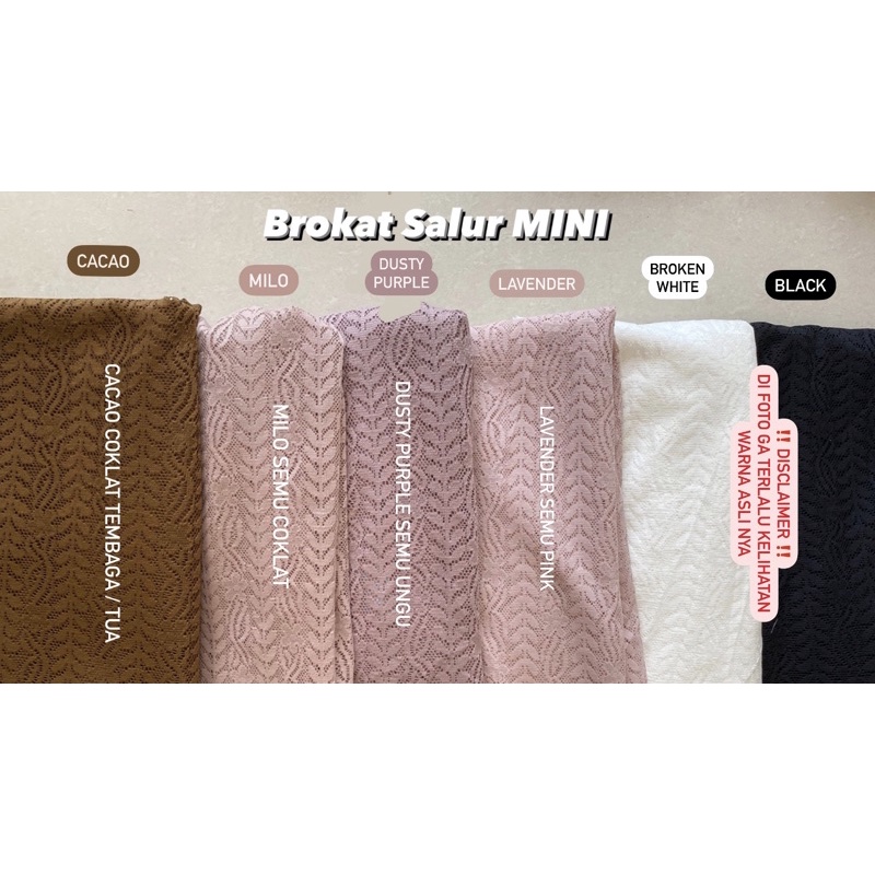 Kain Brukat Meteran / Kain Brokat Motif Salur Mini