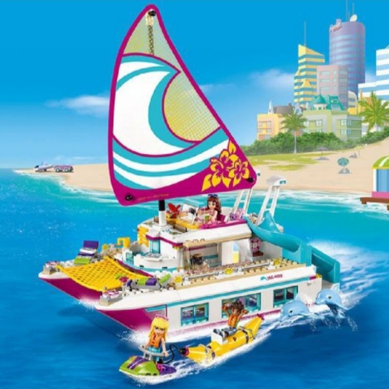 Lego Block Kapal Yacht Besar Girls Club On Vacation