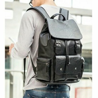 Tas Ransel Canvas IAC Absolute Backpack Up to 15 inch - Tas Pria Tas Wanita Daypack - Sekolah Laptop Punggung