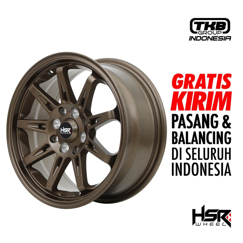 Velg Mobil Ring 15 HSR TIKALA 9004 R15 - PCD H8X100-114,3 ET40 SMBRZ