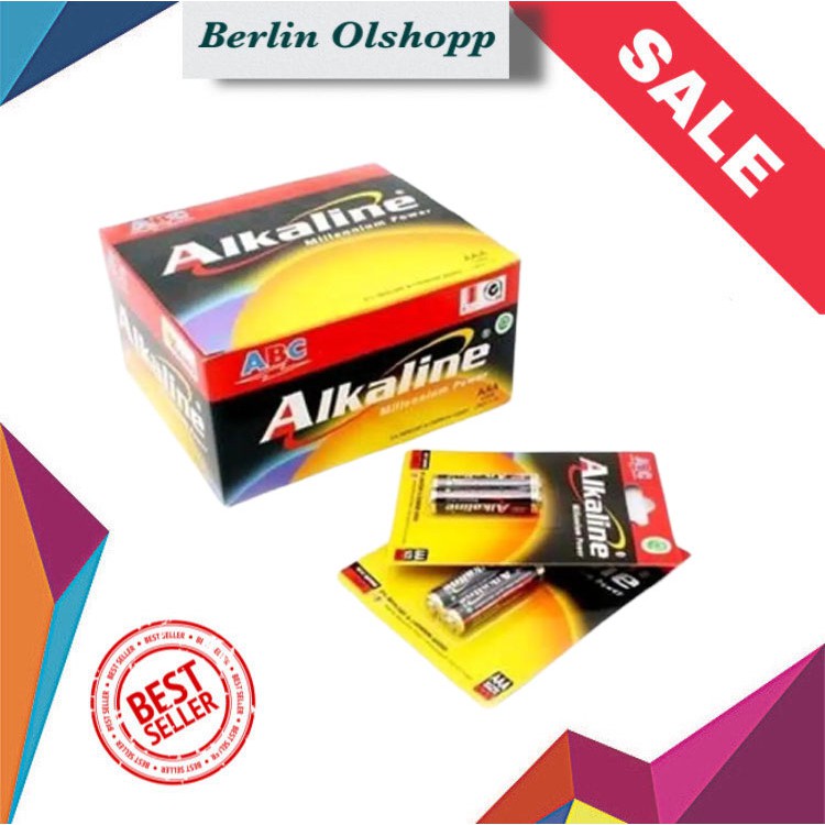 ABC Alkaline Baterai AAA Battery A3 LR03 1,5V (isi 2pcs)