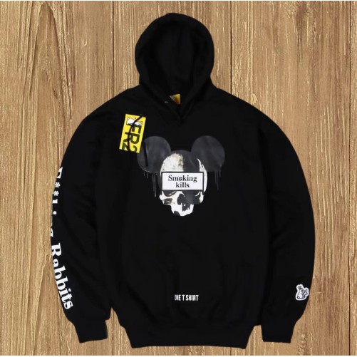 Hoodie Premium |JAKET SWEATER HOODIE FUCKIN RABBIT FR2 SMOKING KILLS MICKEY MOUSE SKULL BLACK