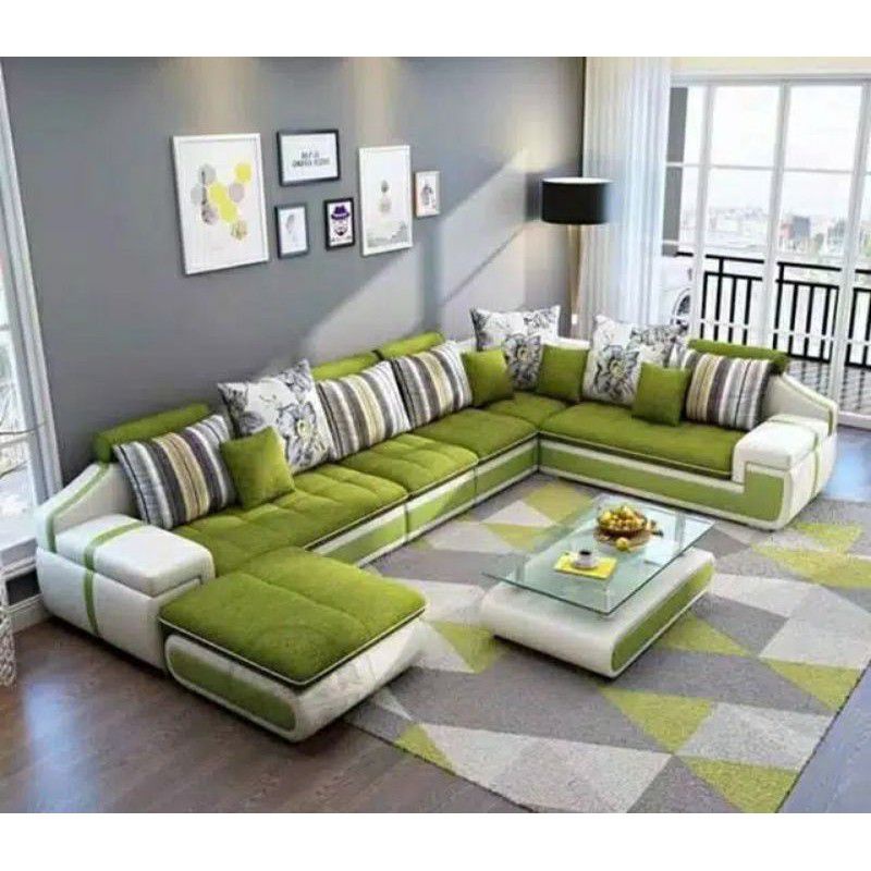 Sofa Minimalis Wofa Tamu Berkualitas Sofa Tamu Fullseat Cantik Hijau