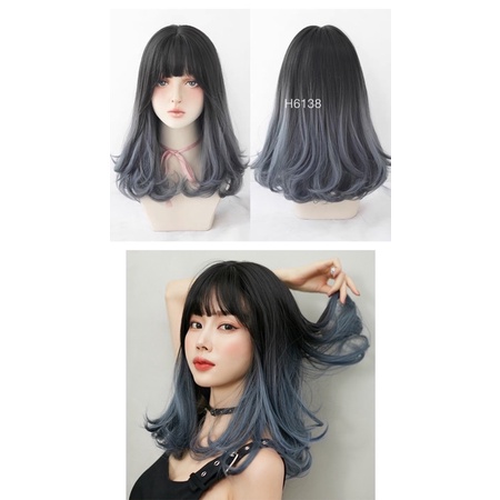 H6138 full wig korean blow medium 45 cm