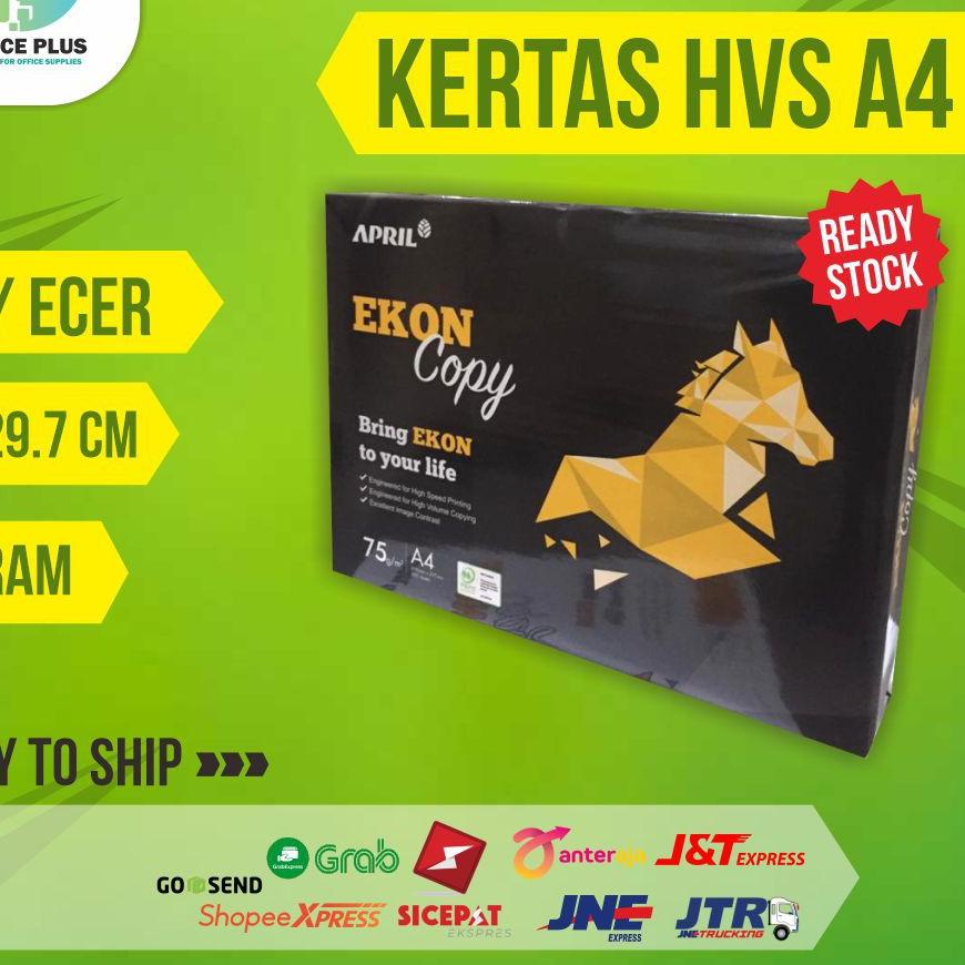 

Hot - Kertas HVS A4 75 Gram Ecer / 1 Rim - 500 Lembar Ekon Copy Paper