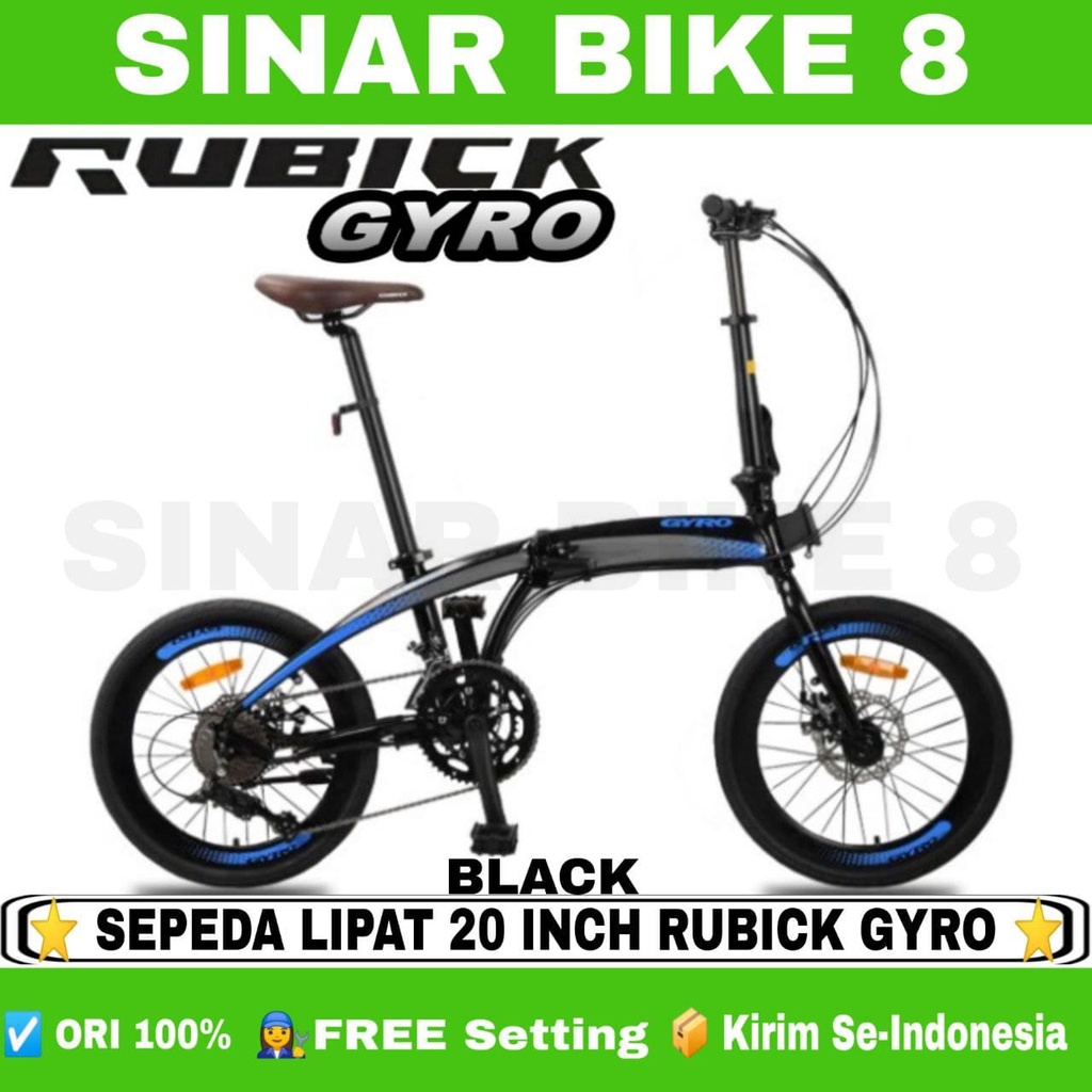 Sepeda Lipat RUBICK GYRO 20 Inch Alloy 18 Speed Rem Cakram