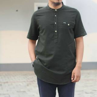 Baju koko kurta pakistan polos simple lengan pendek Baju koko kurta pakistan polos simple lengan pendek