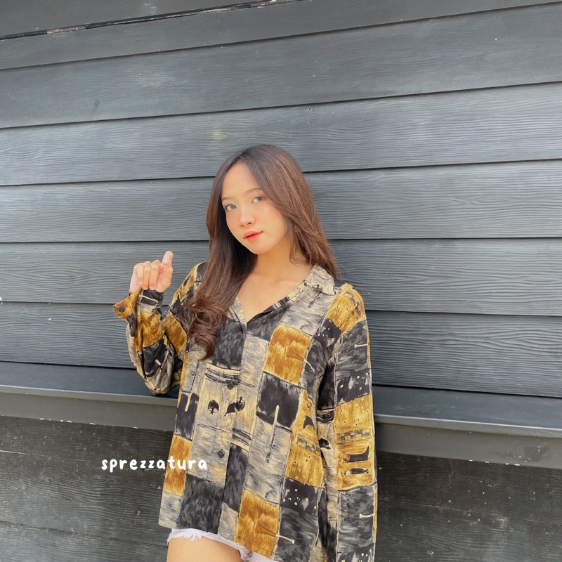 SORA VINTAGE SHIRT-Panjang oversized