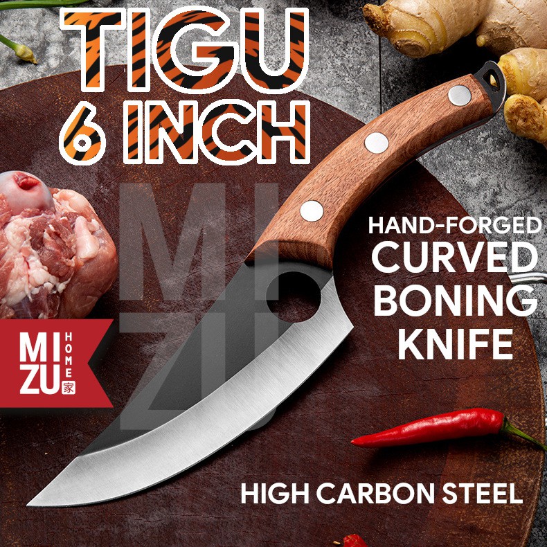 MIZU TIGU 15cm 6inch YangJiang Boning Knife Pisau Daging Tulang Hardened Stainless Steel 420-5