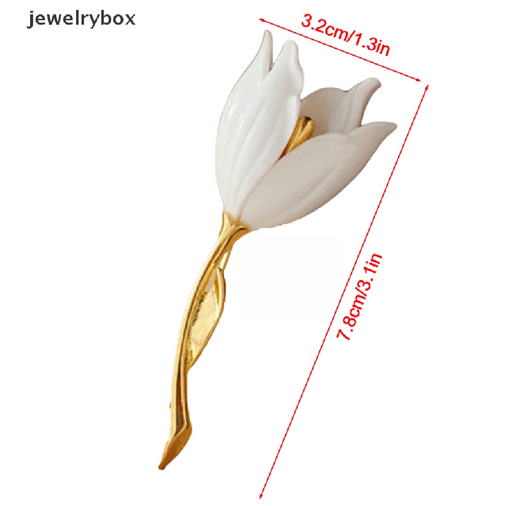 [jewelrybox] Bunga Tulip Enamel Bros Pin Kerah Collar Syal Dekor Perhiasan Garment Jewelry Butik